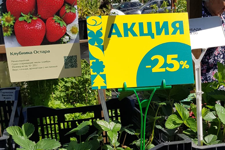 Акция для покупок только в садовых центрах с 01.06 по 15.06